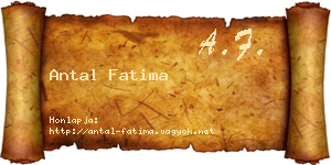 Antal Fatima névjegykártya