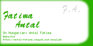 fatima antal business card